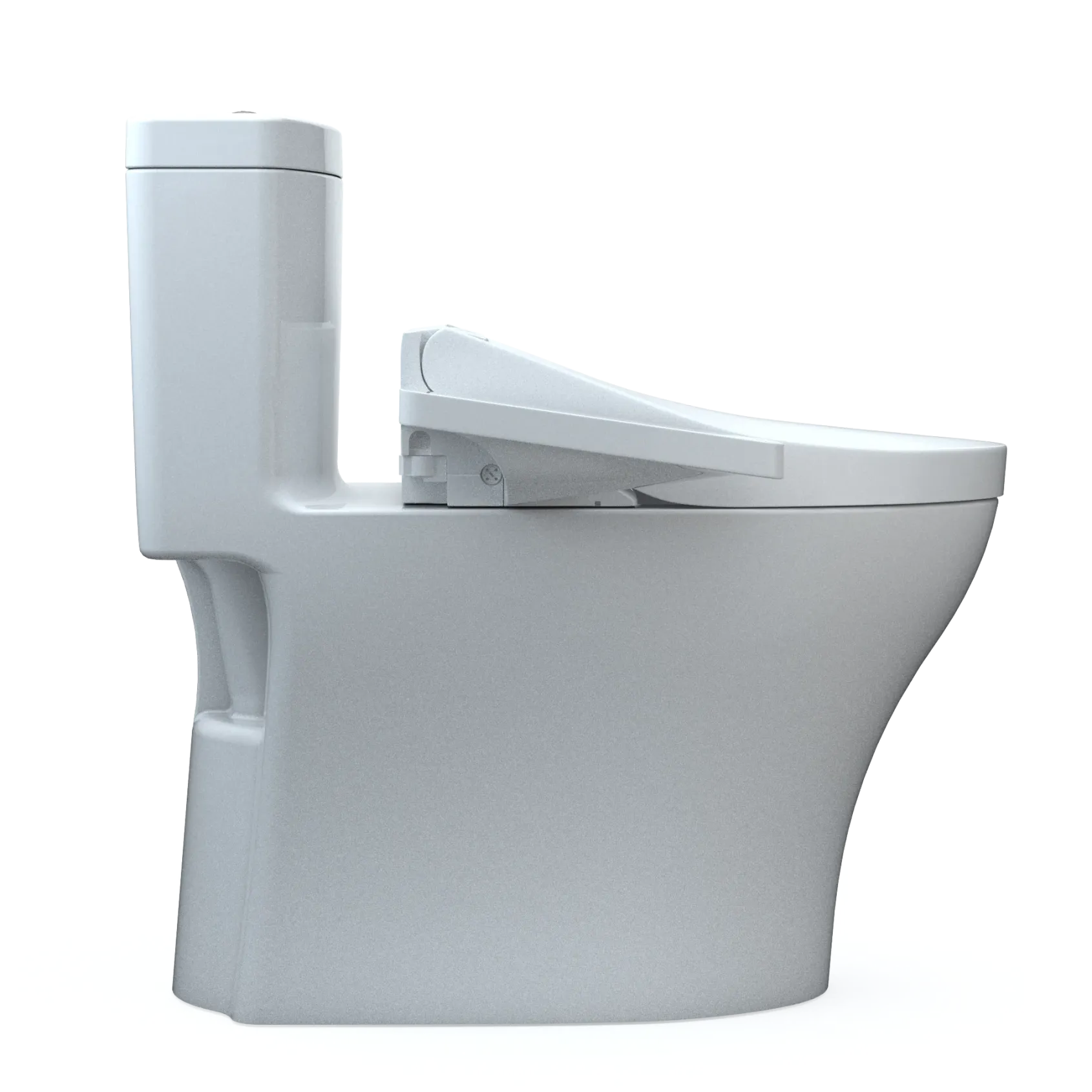 TOTO WASHLET+ Aquia IV One-Piece Elongated Dual Flush 1.28 and 0.9 GPF Toilet and WASHLET C2 Bidet Seat, Cotton White, Vitreous China|Plastic, MW6463074CEMFGN#01
