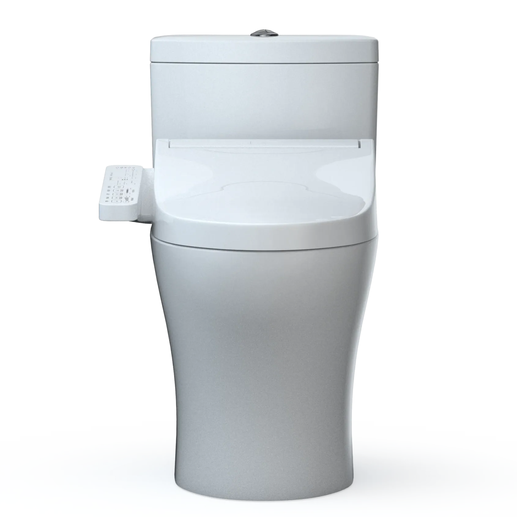 TOTO WASHLET+ Aquia IV One-Piece Elongated Dual Flush 1.28 and 0.9 GPF Toilet and WASHLET C2 Bidet Seat, Cotton White, Vitreous China|Plastic, MW6463074CEMFGN#01