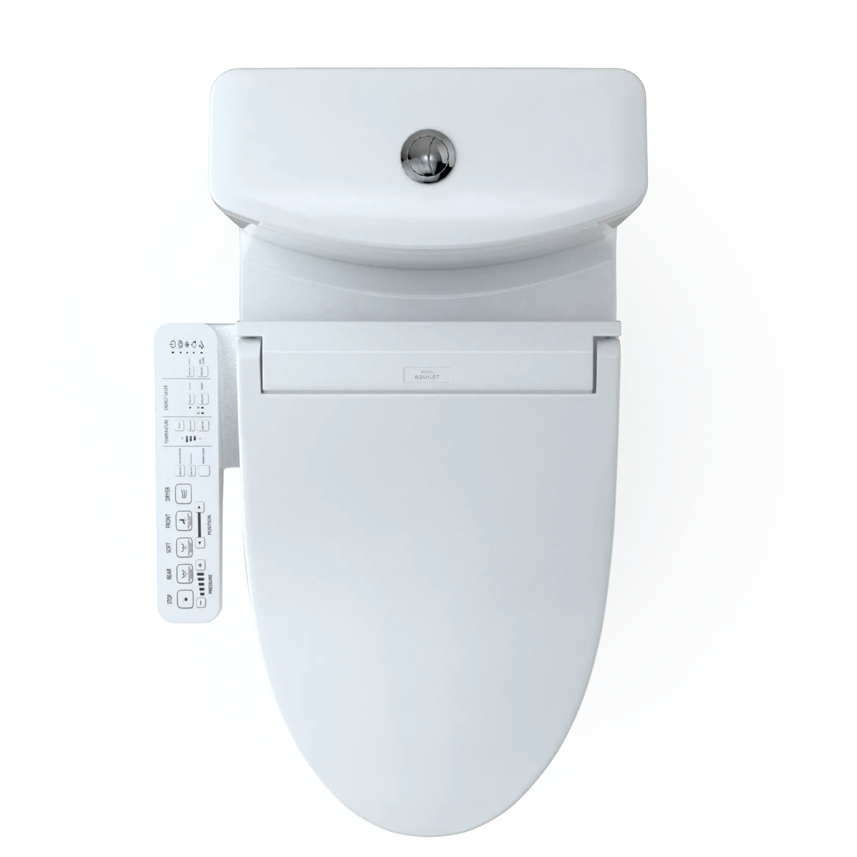 TOTO WASHLET+ Aquia IV One-Piece Elongated Dual Flush 1.28 and 0.9 GPF Toilet and WASHLET C2 Bidet Seat, Cotton White, Vitreous China|Plastic, MW6463074CEMFGN#01