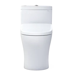 TOTO WASHLET+ Aquia IV One-Piece Elongated Dual Flush 1.28 and 0.9 GPF Toilet with S7A Contemporary Electric Bidet Seat, Cotton White, Vitreous China|Plastic, MW6464736CEMFGN#01
