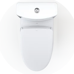 TOTO WASHLET+ Aquia IV Two-Piece Elongated Dual Flush 1.28 and 0.9 GPF Toilet and Contemporary WASHLET S7 Contemporary Bidet Seat, Cotton White, Vitreous China|Plastic, MW4464726CEMGN#01