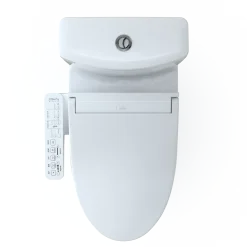 TOTO WASHLET+ Aquia IV Two-Piece Elongated Universal Height Dual Flush 1.28 and 0.9 GPF Toilet and WASHLET C2 Bidet Seat, Cotton White, Vitreous China|Plastic, MW4463074CEMFGN#01