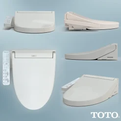 TOTO WASHLET C2 Electronic Bidet Toilet Seat with PREMIST and EWATER+ Wand Cleaning, Elongated, Sedona Beige, Plastic, SW3074#12
