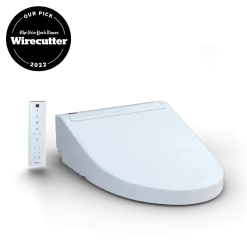 TOTO WASHLET C5 Electronic Bidet Toilet Seat with PREMIST and EWATER+ Wand Cleaning, Elongated, Cotton White, Plastic, SW3084#01