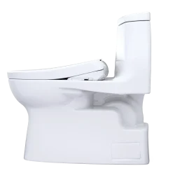 TOTO WASHLET+ Carlyle II 1G One-Piece Elongated 1.0 GPF Toilet with Auto Flush WASHLET+ S7 Contemporary Bidet Seat, Cotton White, Vitreous China|Plastic, MW6144726CUFGA#01