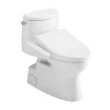 TOTO WASHLET+ Carlyle II 1G One-Piece Elongated 1.0 GPF Toilet and WASHLET+ C2 Bidet Seat, Cotton White, Vitreous China|Plastic, MW6143074CUFG#01
