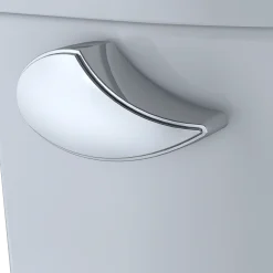 TOTO WASHLET+ Carlyle II One-Piece Elongated 1.28 GPF Toilet with Auto Flush WASHLET+ S7 Contemporary Bidet Seat, Cotton White, Vitreous China|Plastic, MW6144726CEFGA#01