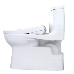 TOTO WASHLET+ Carlyle II One-Piece Elongated 1.28 GPF Toilet and WASHLET+ S7 Contemporary Bidet Seat, Cotton White, Vitreous China|Plastic, MW6144726CEFG#01
