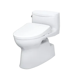 TOTO WASHLET+ Carolina II One-Piece Elongated 1.28 GPF Toilet and WASHLET+ S7 Contemporary Bidet Seat, Cotton White, Vitreous China|Plastic, MW6444726CEFG#01