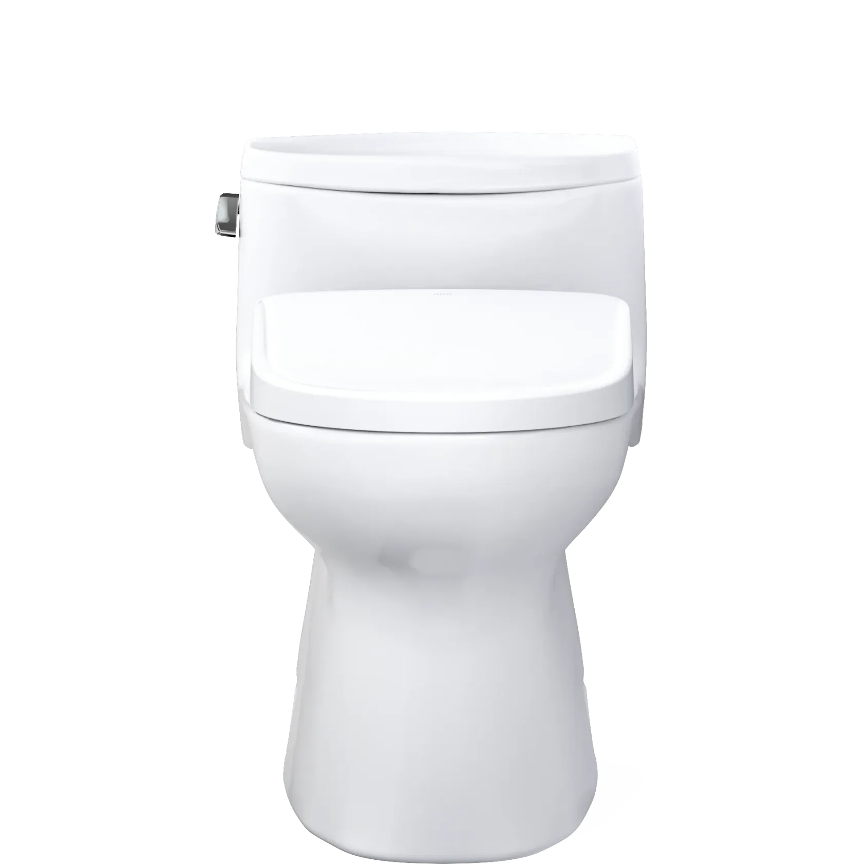 TOTO WASHLET+ Carolina II One-Piece Elongated 1.28 GPF Toilet and WASHLET+ S7 Contemporary Bidet Seat, Cotton White, Vitreous China|Plastic, MW6444736CEFG#01