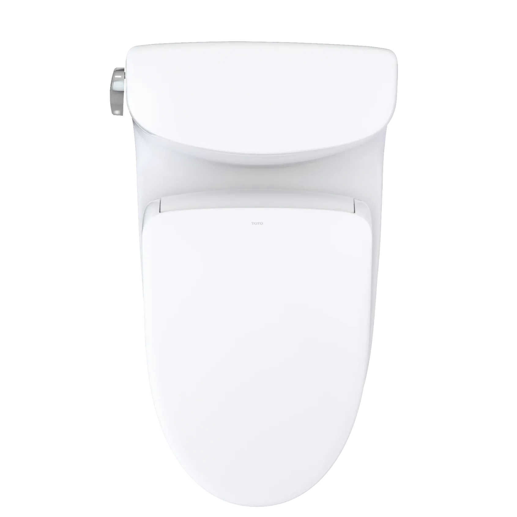 TOTO WASHLET+ Carolina II One-Piece Elongated 1.28 GPF Toilet and WASHLET+ S7 Contemporary Bidet Seat, Cotton White, Vitreous China|Plastic, MW6444736CEFG#01