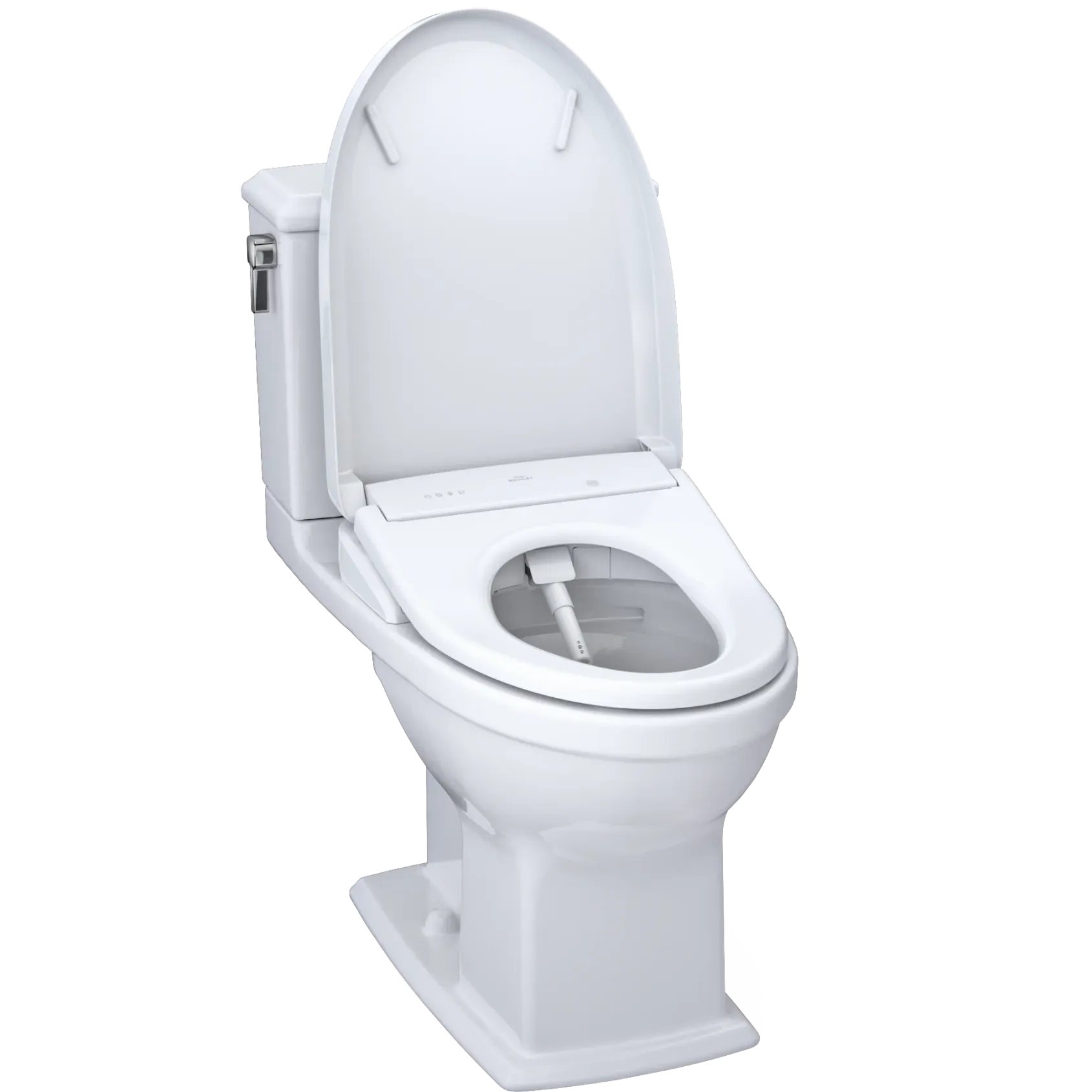 TOTO WASHLET+ Connelly Two-Piece Elongated Dual Flush 1.28 and 0.9 GPF Toilet and Classic WASHLET S7 Classic Bidet Seat, Cotton White, Vitreous China|Plastic, MW4944724CEMFG#01