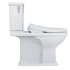 TOTO WASHLET+ Connelly Two-Piece Elongated Dual Flush 1.28 and 0.9 GPF Toilet and Classic WASHLET S7 Classic Bidet Seat, Cotton White, Vitreous China|Plastic, MW4944724CEMFG#01