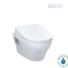 TOTO WASHLET+ EP Wall-Hung Elongated Toilet with S7 Contemporary Bidet Seat and DuoFit In-Wall 0.9 and 1.28 GPF Dual-Flush Tank System, Matte Silver, Vitreous China|Plastic, CWT4284726CMFG#MS