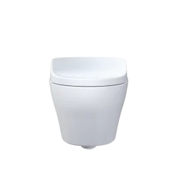 TOTO WASHLET+ EP Wall-Hung Elongated Toilet with S7 Contemporary Bidet Seat and DuoFit In-Wall 0.9 and 1.28 GPF Dual-Flush Tank System, Matte Silver, Vitreous China|Plastic, CWT4284726CMFG#MS