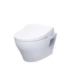 TOTO WASHLET+ EP Wall-Hung Elongated Toilet with S7A Contemporary Bidet Seat and DuoFit In-Wall 0.9 and 1.28 GPF Auto Dual-Flush Tank System, Matte Silver, Vitreous China|Plastic, CWT4284736CMFGA#MS