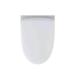 TOTO WASHLET+ EP Wall-Hung Elongated Toilet with S7A Contemporary Bidet Seat and DuoFit In-Wall 0.9 and 1.28 GPF Auto Dual-Flush Tank System, Matte Silver, Vitreous China|Plastic, CWT4284736CMFGA#MS