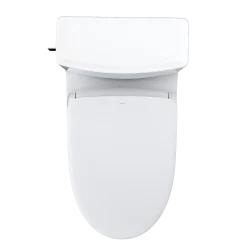 TOTO WASHLET+ Legato One-Piece Elongated 1.28 GPF Toilet with Auto Flush S7A Contemporary Bidet Seat, Cotton White, Vitreous China|Plastic, MW6244736CEFGA#01