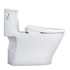 TOTO WASHLET+ Nexus 1G One-Piece Elongated 1.0 GPF Toilet with Auto Flush S7A Contemporary Bidet Seat, Cotton White, Vitreous China|Plastic, MW6424736CUFGA#01