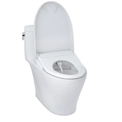 TOTO WASHLET+ Nexus 1G One-Piece Elongated 1.0 GPF Toilet with S7 Contemporary Bidet Seat, Cotton White, Vitreous China|Plastic, MW6424726CUFG#01