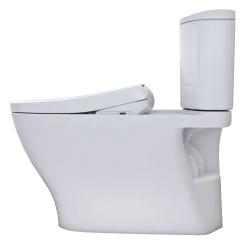 TOTO WASHLET+ Nexus 1G Two-Piece Elongated 1.0 GPF Toilet with Auto Flush S7A Contemporary Bidet Seat, Cotton White, Vitreous China|Plastic, MW4424736CUFGA#01