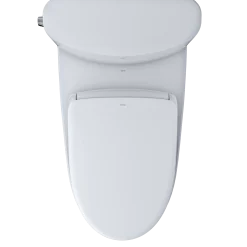 TOTO WASHLET+ Nexus 1G Two-Piece Elongated 1.0 GPF Toilet with Auto Flush S7A Contemporary Bidet Seat, Cotton White, Vitreous China|Plastic, MW4424736CUFGA#01