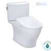 TOTO WASHLET+ Nexus Two-Piece Elongated 1.28 GPF Toilet with Auto Flush S7 Contemporary Bidet Seat, Cotton White, Vitreous China|Plastic, MW4424726CEFGA#01