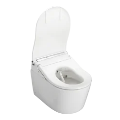 TOTO WASHLET+ RP Wall-Hung D-Shape Toilet with RW Bidet Seat and DuoFit In-Wall 1.28 and 0.9 GPF Auto Dual-Flush Tank System, Matte Silver, Plastic|Steel|Vitreous China, Cotton White, CWT4474547CMFGA#MS
