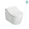 TOTO WASHLET+ RP Wall-Hung D-Shape Toilet with RX Bidet Seat and DuoFit In-Wall 1.28 and 0.9 GPF Auto Dual-Flush Tank System, Matte Silver, Vitreous China|Steel|Plastic, CWT4474047CMFGA#MS