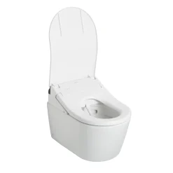TOTO WASHLET+ RP Wall-Hung D-Shape Toilet with RX Bidet Seat and DuoFit In-Wall 1.28 and 0.9 GPF Dual-Flush Tank System, Matte Silver, Vitreous China|Steel|Plastic, CWT4474047CMFG#MS