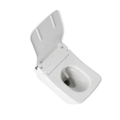 TOTO WASHLET+ SP Wall-Hung Square-Shape Toilet with SX Bidet Seat and DuoFit In-Wall 1.28 and 0.9 GPF Auto Dual-Flush Tank System, Matte Silver, Vitreous China|Steel|Plastic, CWT4494049CMFGA#MS