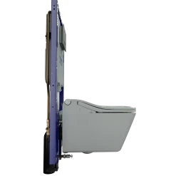 TOTO WASHLET+ SP Wall-Hung Square-Shape Toilet with SW Bidet Seat and DuoFit In-Wall 1.28 and 0.9 GPF Dual-Flush Tank System, Matte Silver, Vitreous China|Plastic|Steel, Cotton White, CWT4494549CMFGA#MS