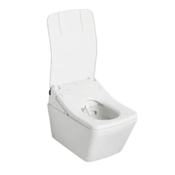 TOTO WASHLET+ SP Wall-Hung Square-Shape Toilet with SX Bidet Seat and DuoFit In-Wall 1.28 and 0.9 GPF Dual-Flush Tank System, Matter Silver, Vitreous China|Steel|Plastic, Matte Silver, CWT4494049CMFG#MS