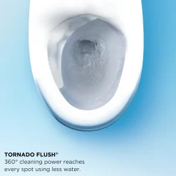 TOTO WASHLET+ Supreme II One-Piece Elongated 1.28 GPF Toilet and WASHLET+ C2 Bidet Seat, Cotton White, Vitreous China|Plastic, MW6343074CEFG#01