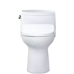 TOTO WASHLET+ Supreme II One-Piece Elongated 1.28 GPF Toilet and WASHLET+ S7A Contemporary Bidet Seat, Cotton White, Vitreous China|Plastic, MW6344736CEFG#01