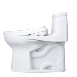 TOTO WASHLET+ Supreme II One-Piece Elongated 1.28 GPF Toilet and WASHLET+ S7 Contemporary Bidet Seat, Cotton White, Vitreous China|Plastic, MW6344726CEFG#01