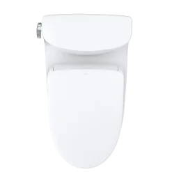 TOTO WASHLET+ Supreme II One-Piece Elongated 1.28 GPF Toilet and WASHLET+ S7 Contemporary Bidet Seat, Cotton White, Vitreous China|Plastic, MW6344726CEFG#01