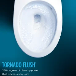 TOTO WASHLET+ Supreme II One-Piece Elongated 1.28 GPF Toilet and WASHLET+ S7 Contemporary Bidet Seat, Cotton White, Vitreous China|Plastic, MW6344726CEFG#01
