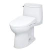 TOTO WASHLET+ UltraMax II 1G One-Piece Elongated 1.0 GPF Toilet with Auto Flush WASHLET+ S7 Contemporary Bidet Seat, Cotton White, Vitreous China|Plastic, MW6044726CUFGA#01