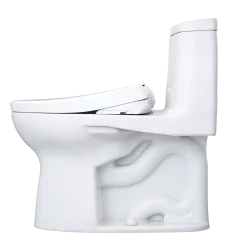 TOTO WASHLET+ UltraMax II 1G One-Piece Elongated 1.0 GPF Toilet with Auto Flush WASHLET+ S7 Contemporary Bidet Seat, Cotton White, Vitreous China|Plastic, MW6044726CUFGA#01