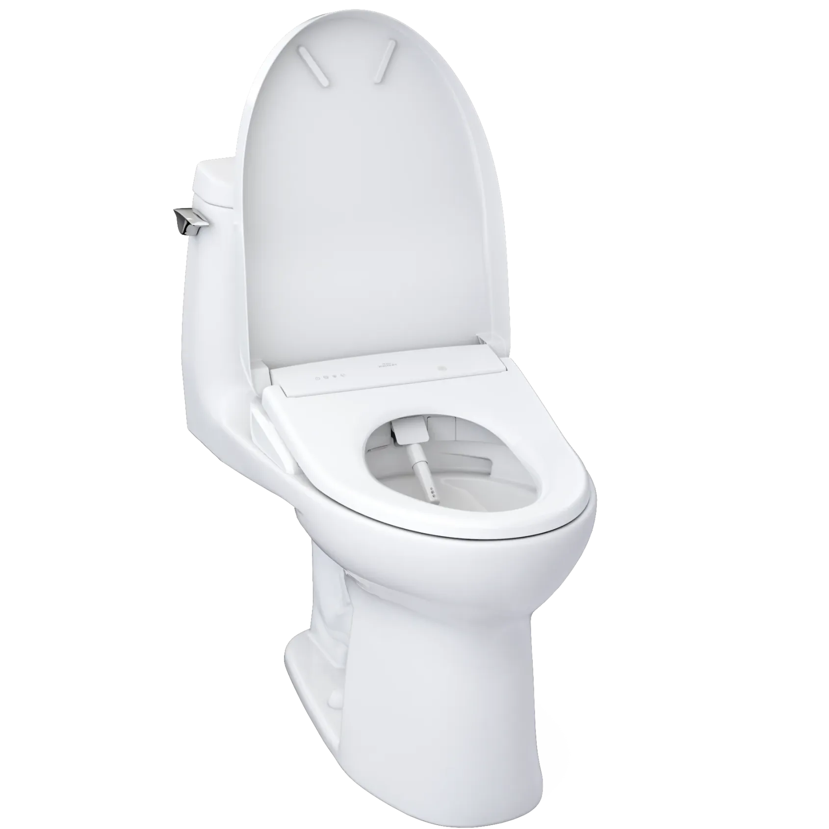TOTO WASHLET+ UltraMax II 1G One-Piece Elongated 1.0 GPF Toilet with Auto Flush WASHLET+ S7A Contemporary Bidet Seat, Cotton White, Vitreous China|Plastic, MW6044736CUFGA#01