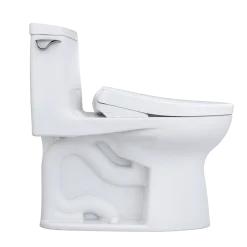 TOTO WASHLET+ UltraMax II 1G One-Piece Elongated 1.0 GPF Toilet with Auto Flush WASHLET+ S7A Contemporary Bidet Seat, Cotton White, Vitreous China|Plastic, MW6044736CUFGA#01