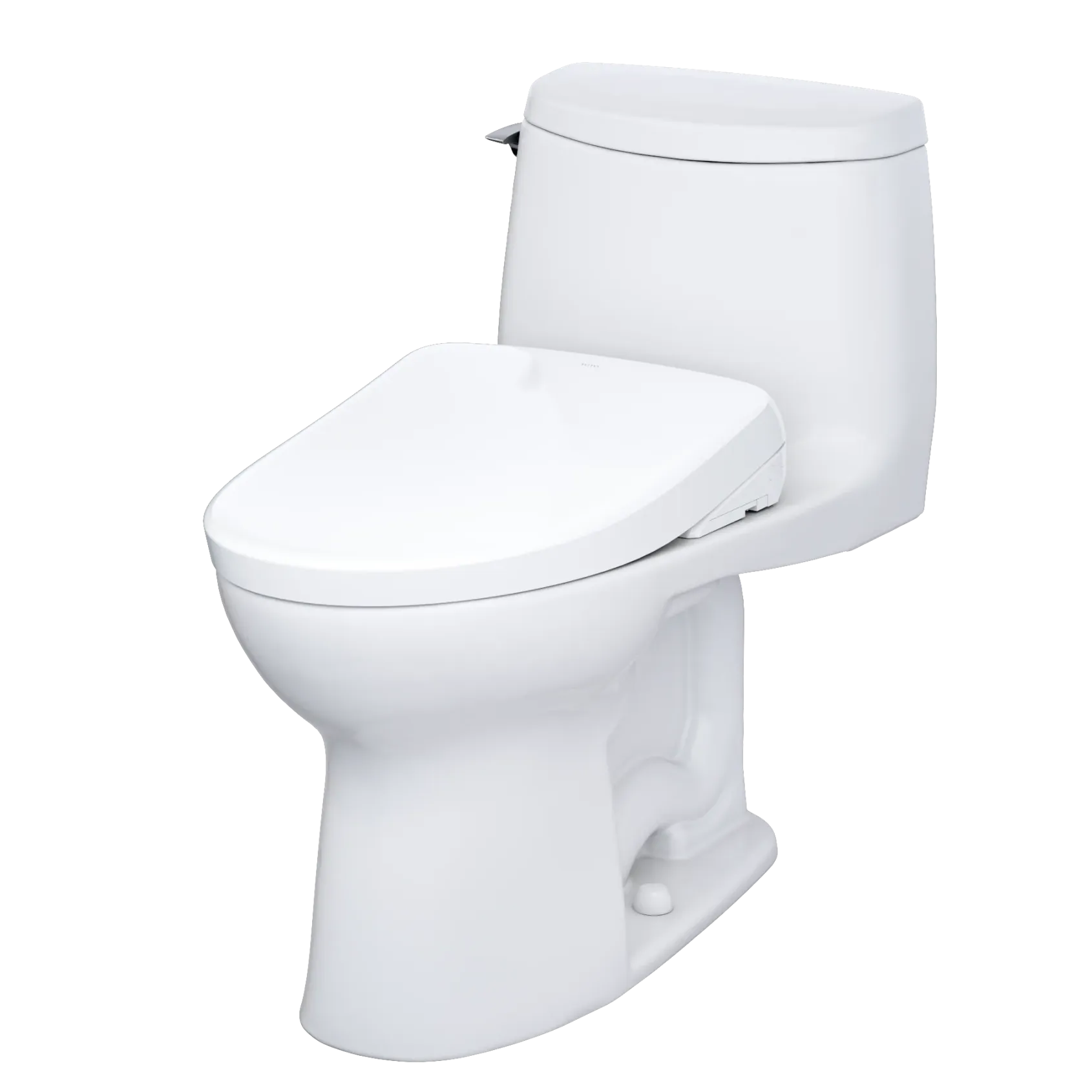 TOTO WASHLET+ UltraMax II 1G One-Piece Elongated 1.0 GPF Toilet with Auto Flush WASHLET+ S7A Contemporary Bidet Seat, Cotton White, Vitreous China|Plastic, MW6044736CUFGA#01