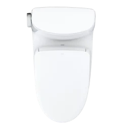 TOTO WASHLET+ UltraMax II 1G One-Piece Elongated 1.0 GPF Toilet and WASHLET+ S7A Contemporary Bidet Seat, Cotton White, Vitreous China|Plastic, MW6044736CUFG#01