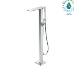 TOTO ZL Single-Handle Freestanding Tub Filler Faucet with 1.75 GPM Handshower, Polished Chrome, Brass, TBP02303U#CP