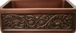 Whitehaus 30" Copper Undermount Farmhouse Apron Sink, Design Front, WH3020COFCSF-OCS