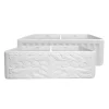 Whitehaus 33" Fireclay Double Bowl Farmhouse Apron Sink, White, WHFLGO3318