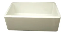 Whitehaus 30" Fireclay Farmhouse Apron Sink, Biscuit, WH3018