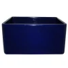 Whitehaus 20" Fireclay Farmhouse Apron Sink, Reversible, Blue, WHFLPLN2018
