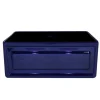 Whitehaus 24" Fireclay Farmhouse Apron Sink, Blue, WHFLRPL2418